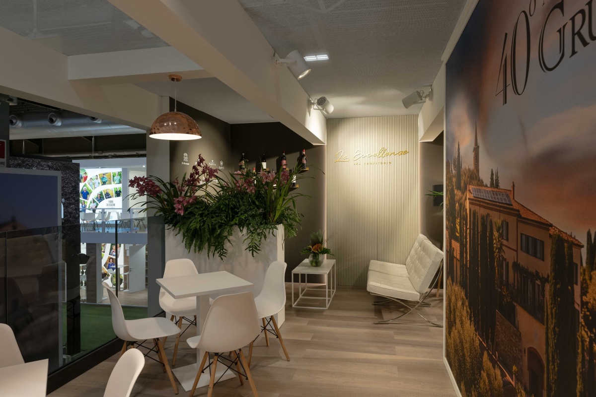 Barberini-allestimenti-construction-of-trade-fair-stand-for-Italian-wine-group-turnkey-mezzanine-vinitaly-verona-2026